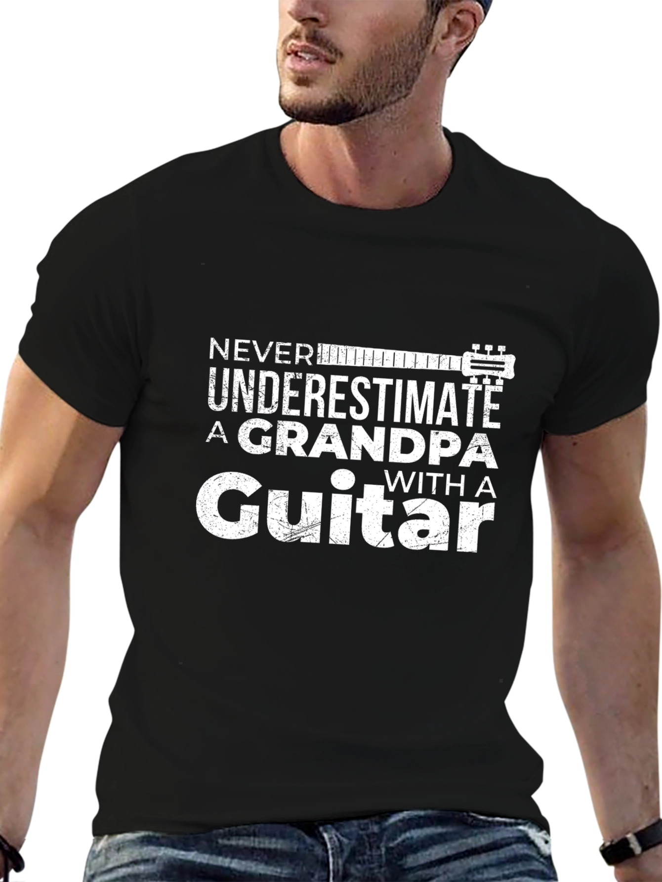 Grandpa Guitar T-Shirt - Never Underestimate