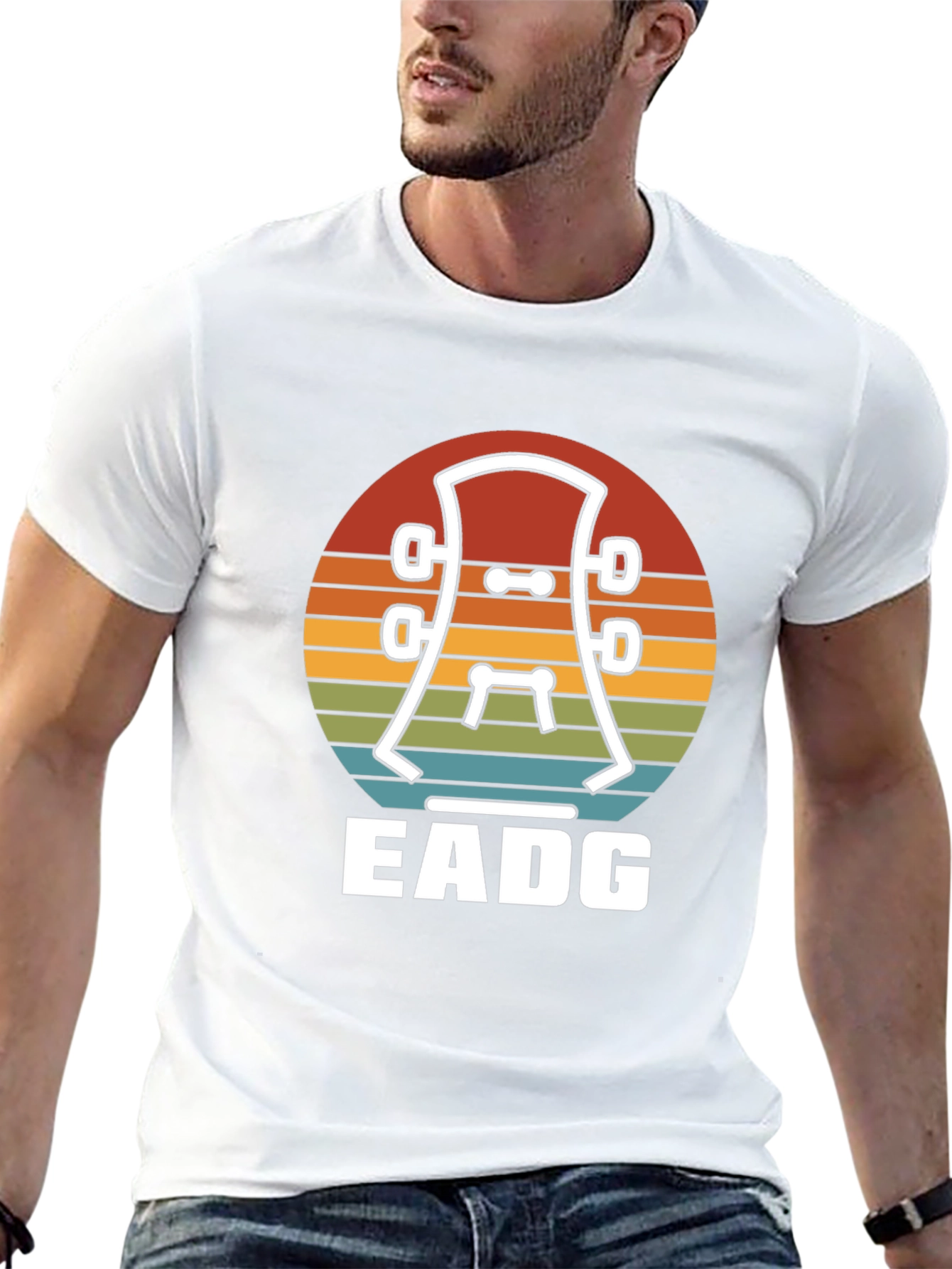 Guitar Headstock EADG T-Shirt - Musician Tee