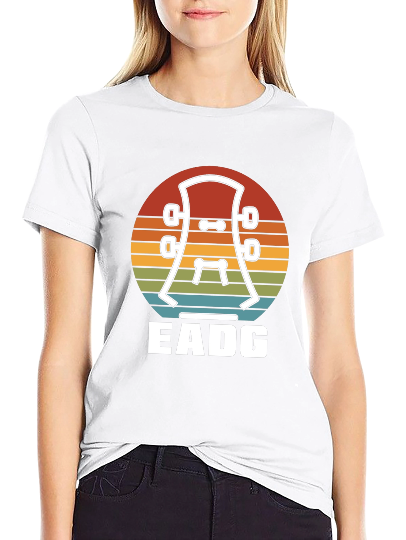 Guitar Headstock EADG T-Shirt - Musician Tee