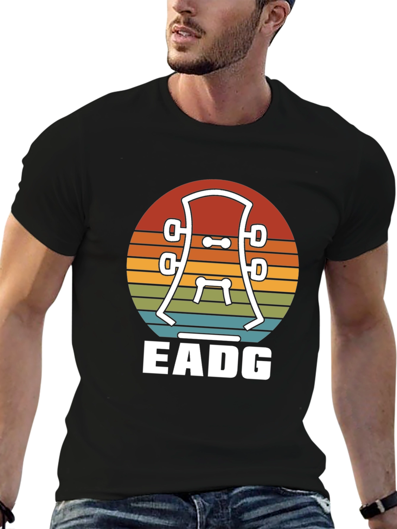 Guitar Headstock EADG T-Shirt - Musician Tee