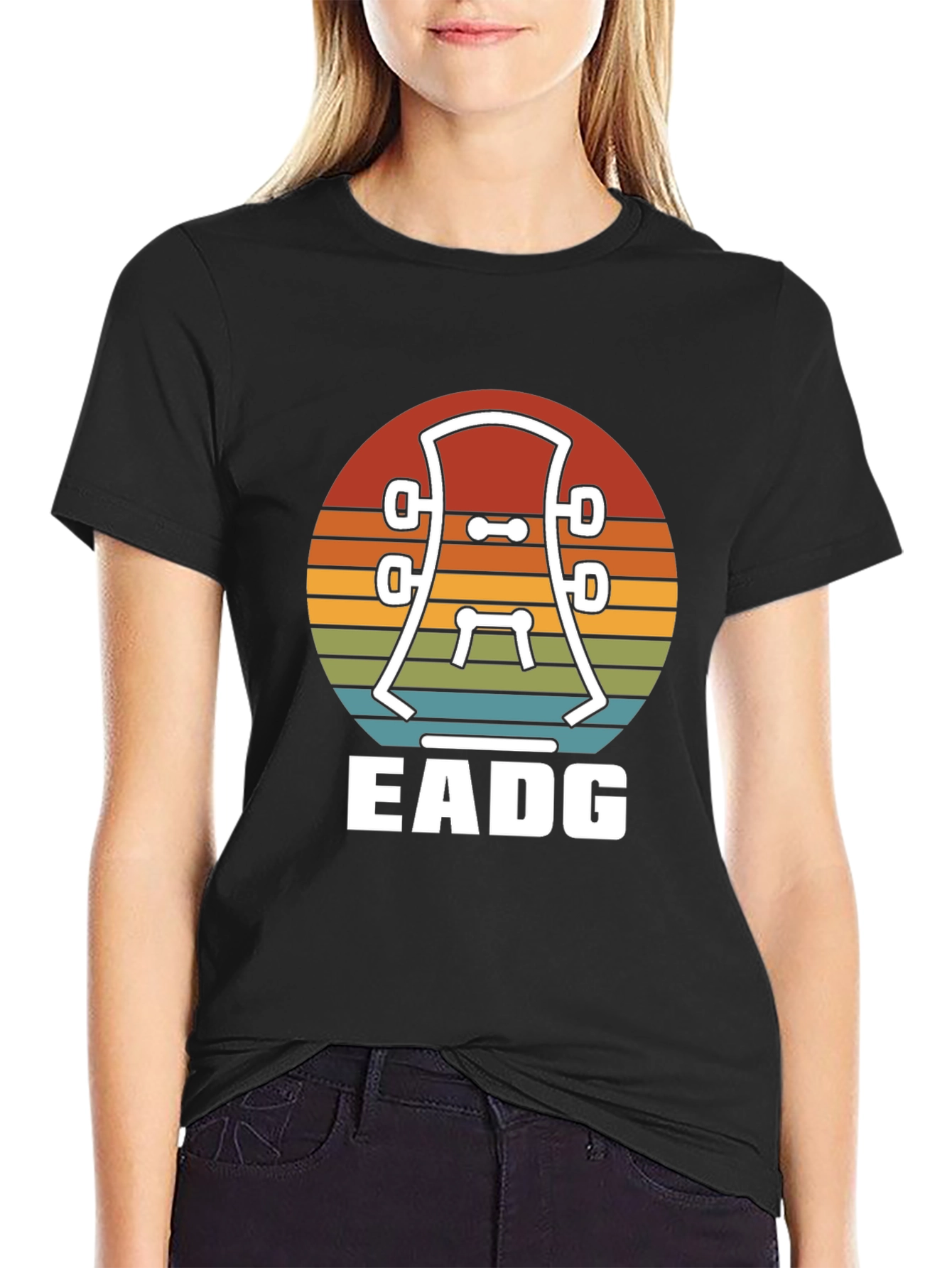Guitar Headstock EADG T-Shirt - Musician Tee