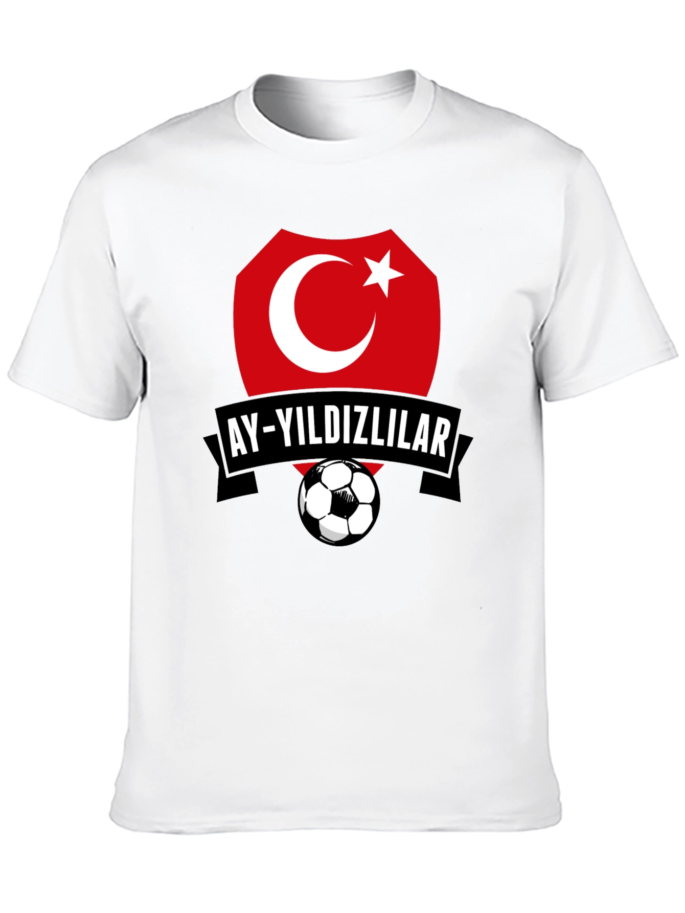 Turkey Soccer Team Graphic Black T-Shirt