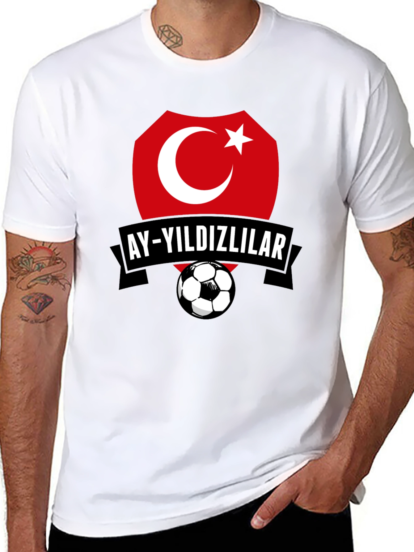 Turkey Soccer Team Graphic Black T-Shirt