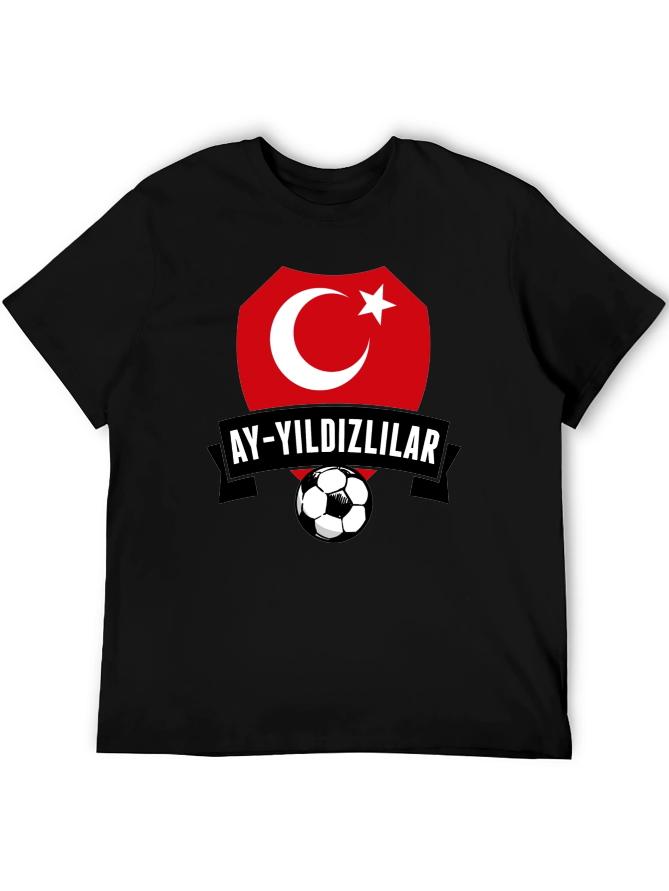 Turkey Soccer Team Graphic Black T-Shirt