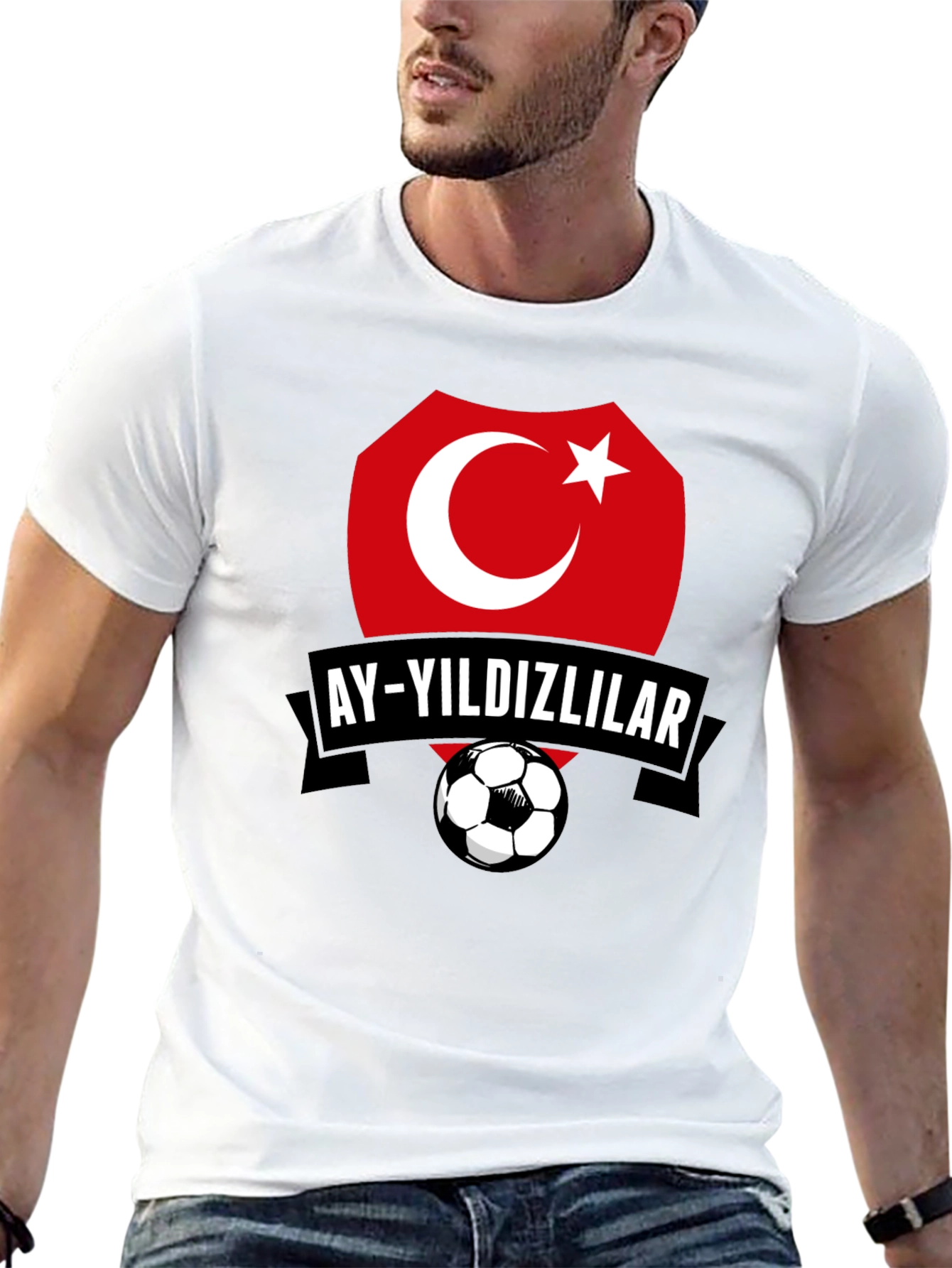 Turkey Soccer Team Graphic Black T-Shirt