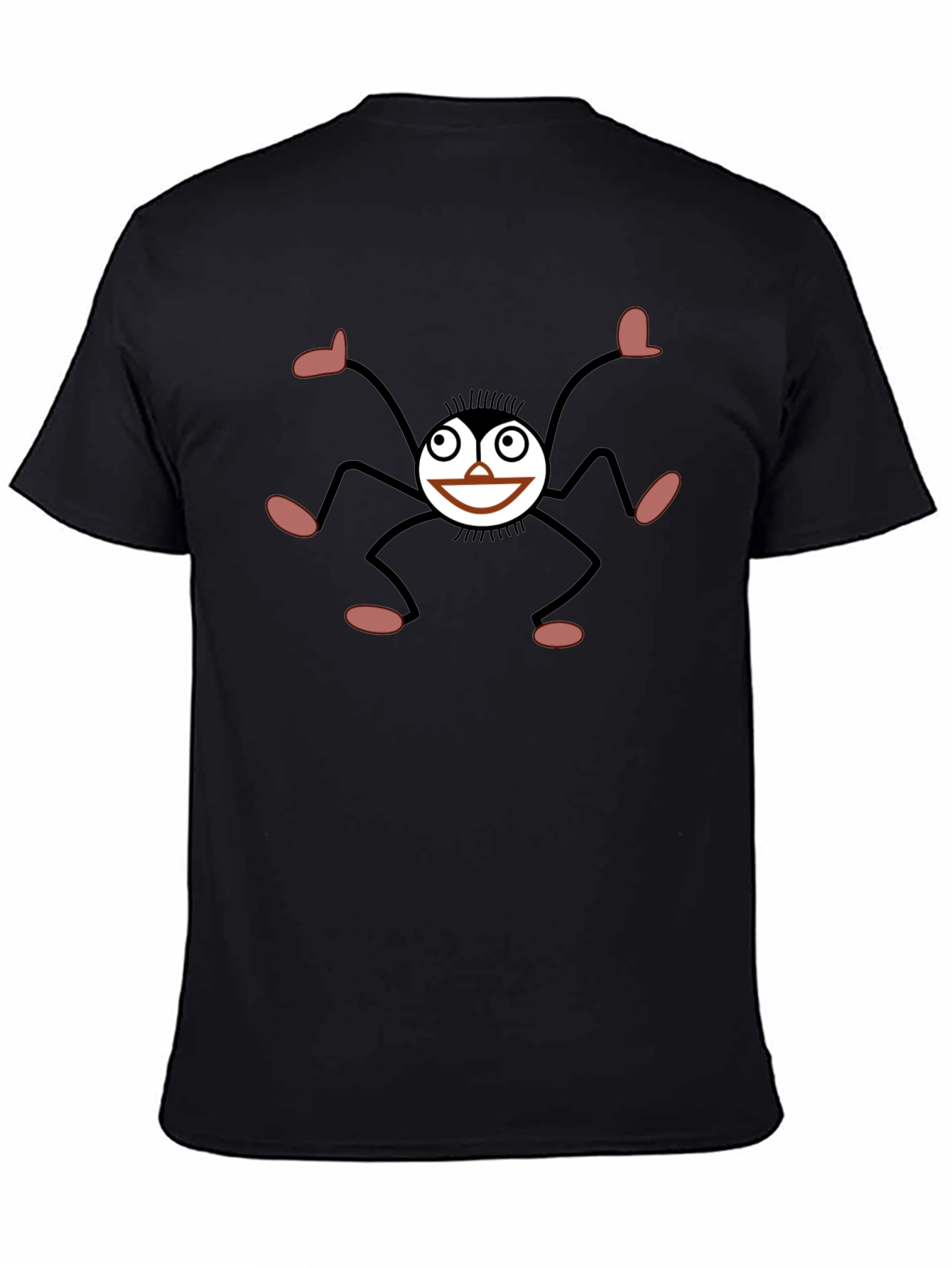 Funky Spider Graphic Black T-Shirt