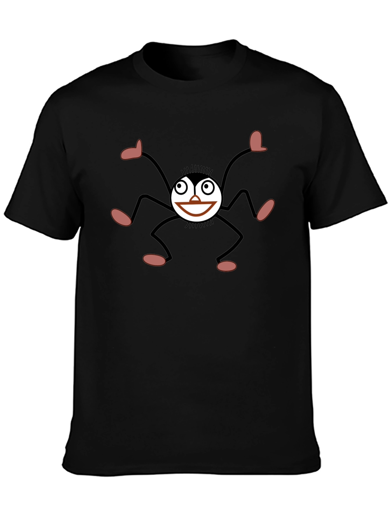 Funky Spider Graphic Black T-Shirt