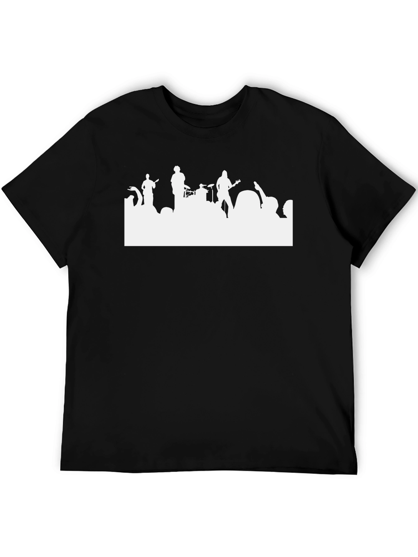 Band Silhouette Graphic Tee - Black