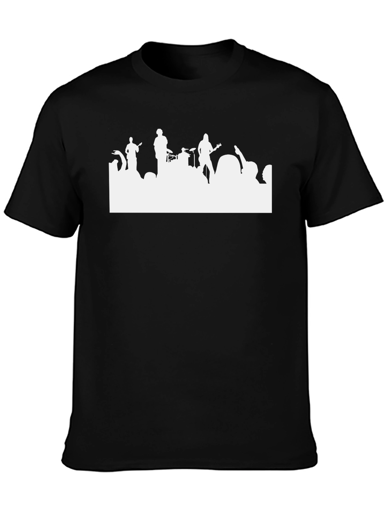 Band Silhouette Graphic Tee - Black