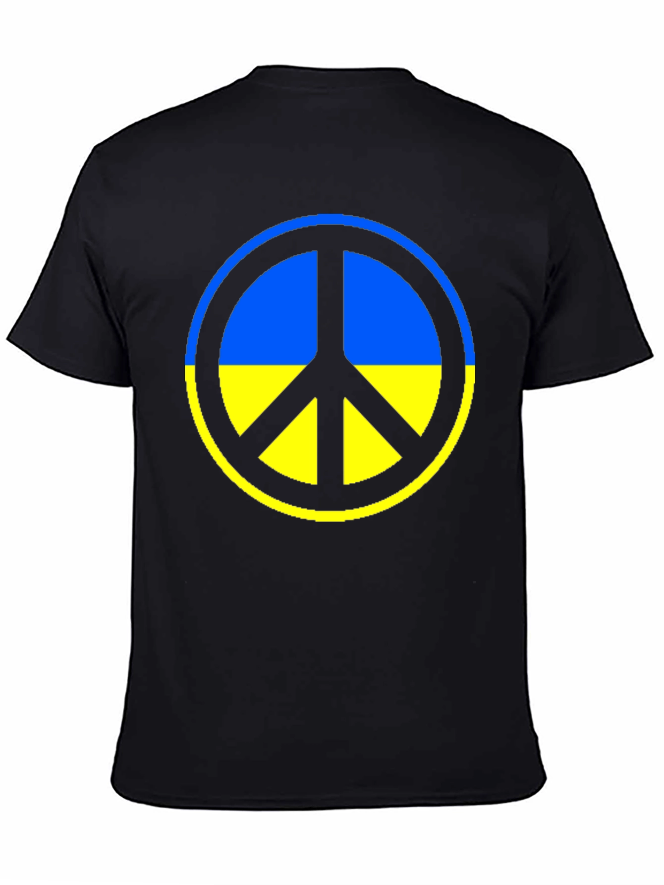Ukraine Peace Symbol T-Shirt - Black