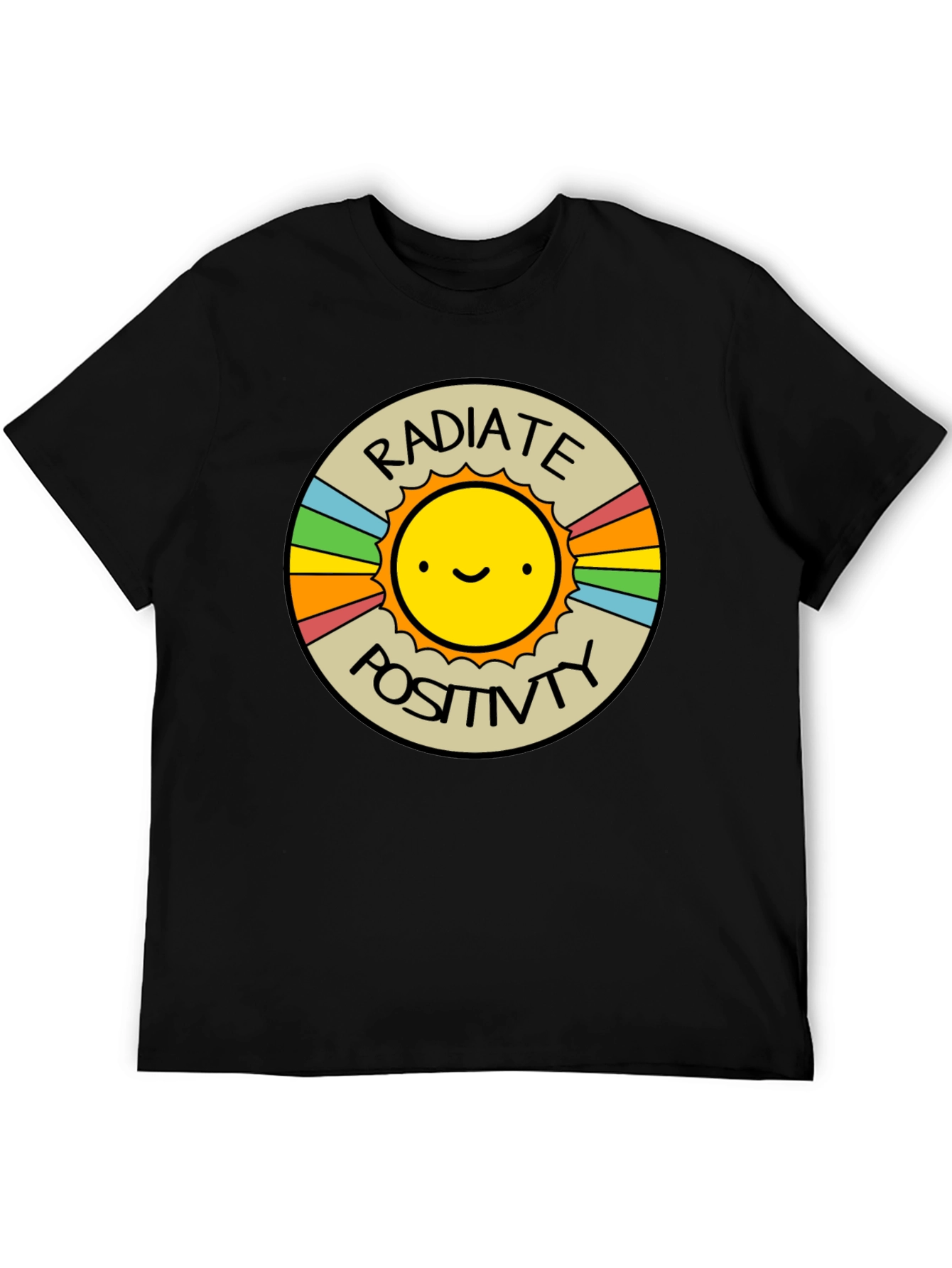 Radiate Positivity Graphic T-Shirt - Crew Neck