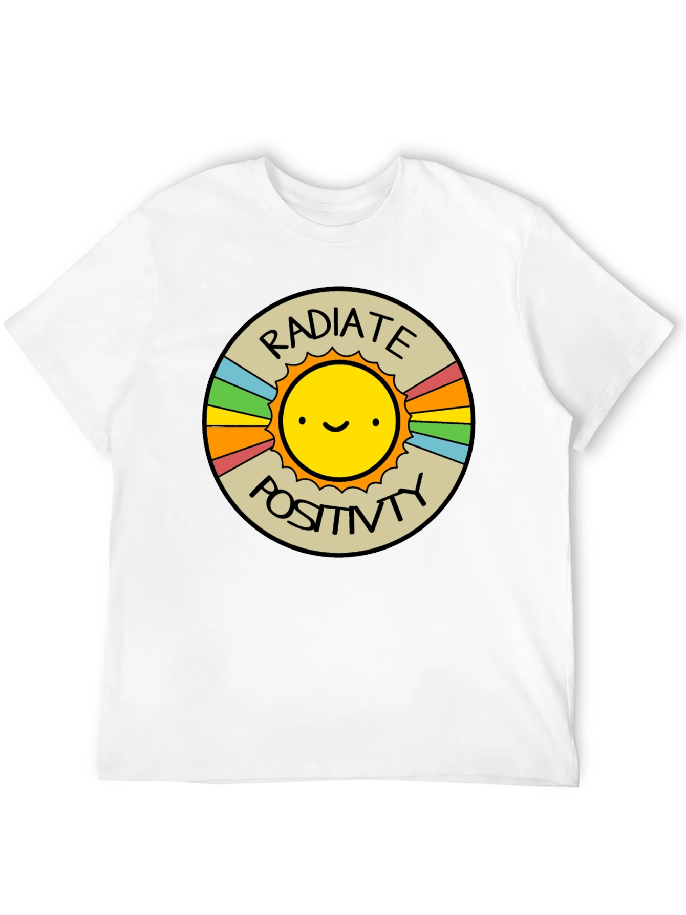 Radiate Positivity Graphic T-Shirt - Crew Neck