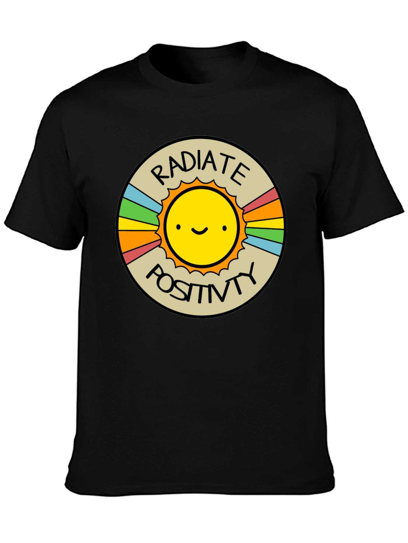 Radiate Positivity Graphic T-Shirt - Crew Neck