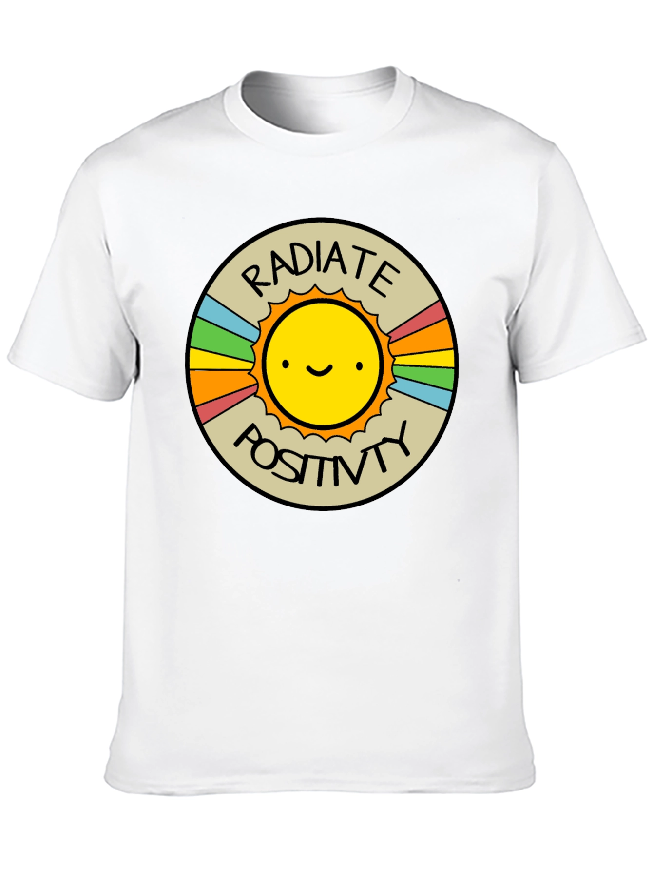 Radiate Positivity Graphic T-Shirt - Crew Neck