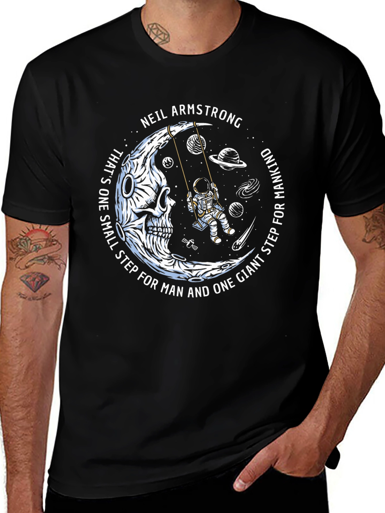Neil Armstrong Moon Landing Graphic T-Shirt