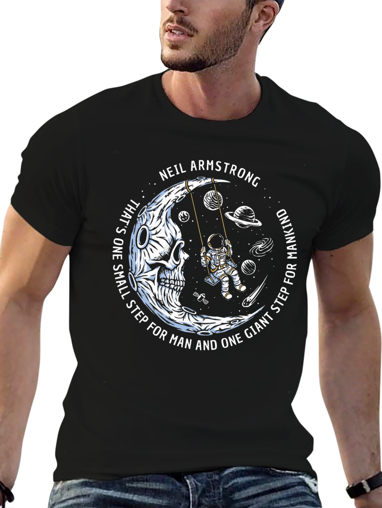 Neil Armstrong Moon Landing Graphic T-Shirt