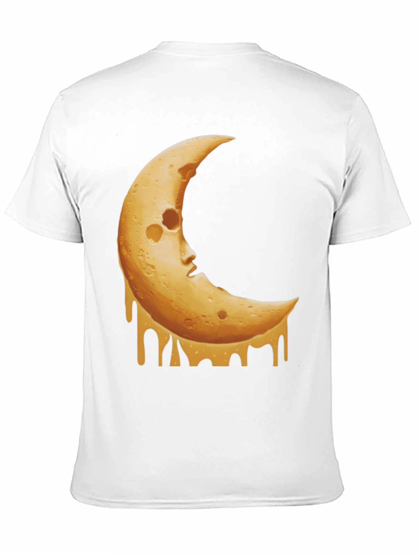 Crescent Moon Cheese Graphic Tee - Black T-Shirt