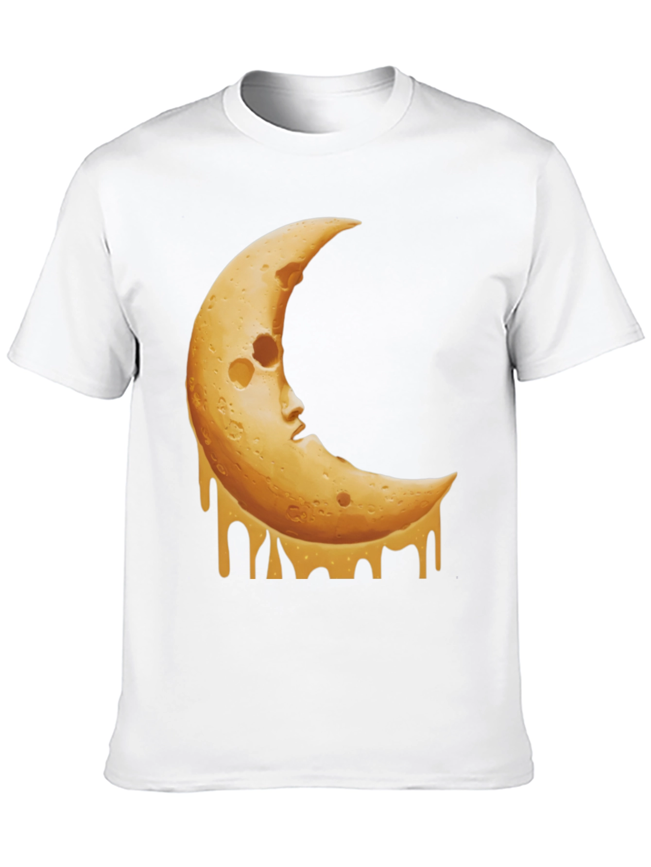Crescent Moon Cheese Graphic Tee - Black T-Shirt