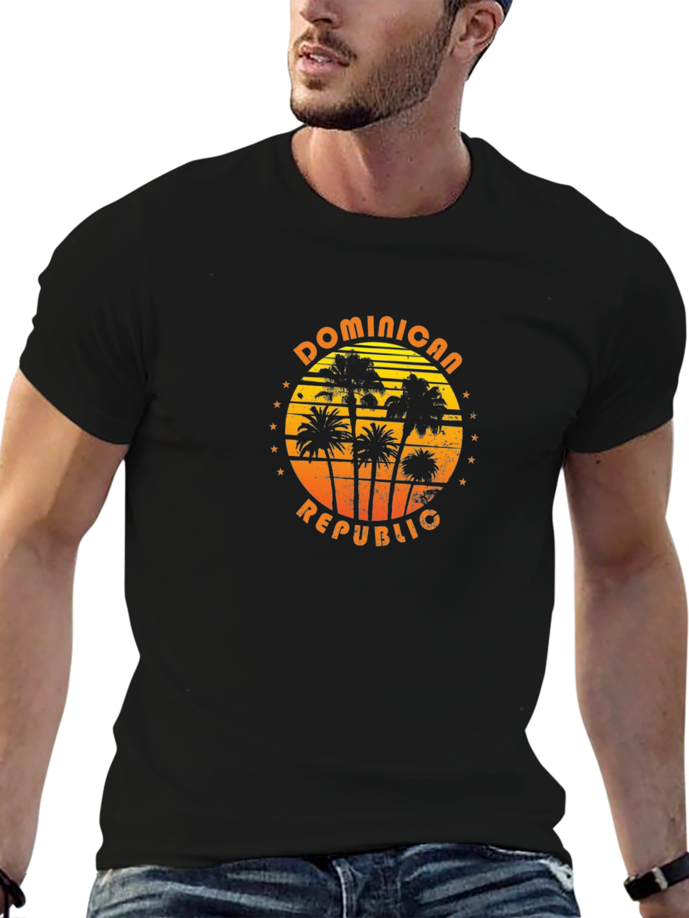Dominican Republic Palm Tree Graphic T-Shirt