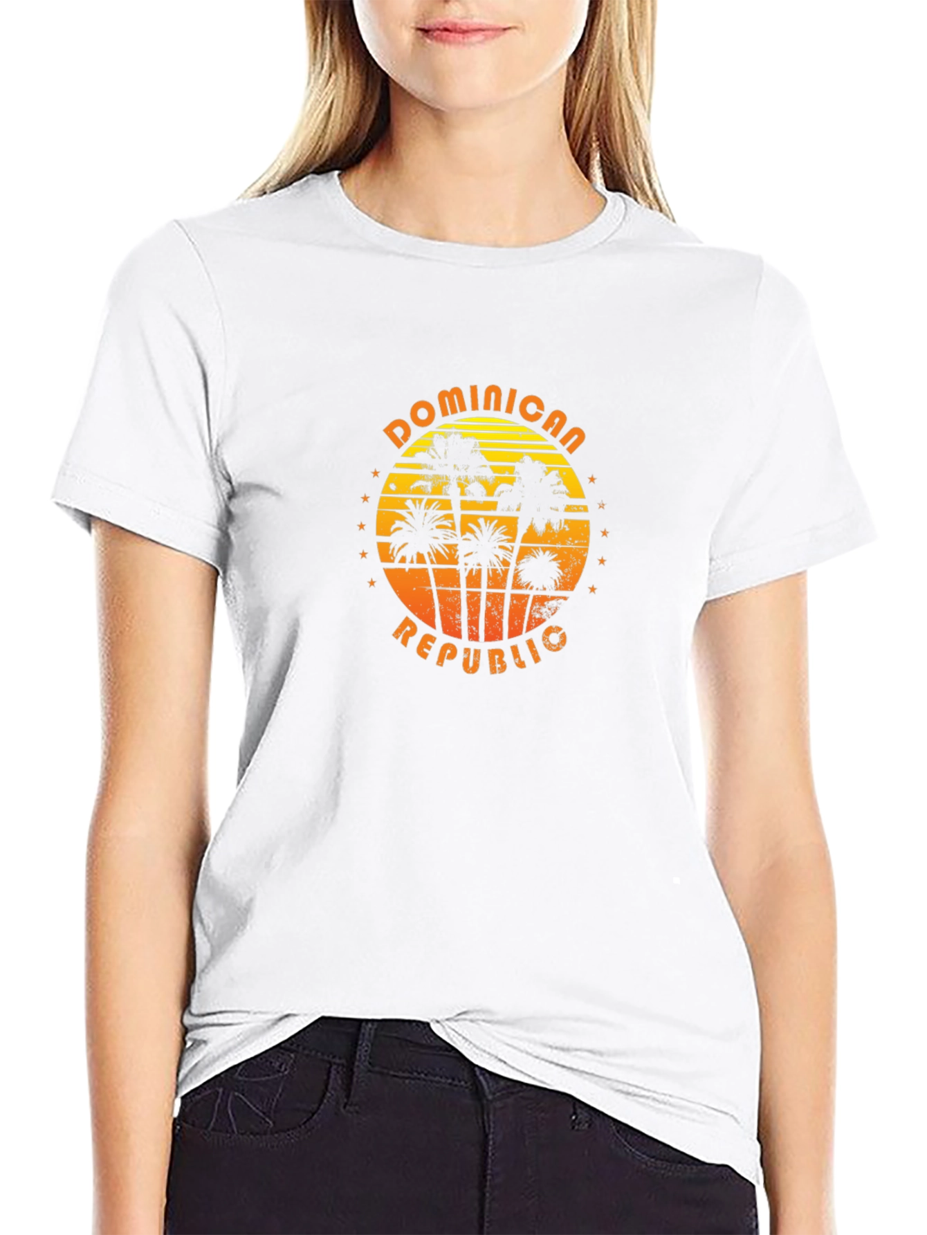 Dominican Republic Palm Tree Graphic T-Shirt