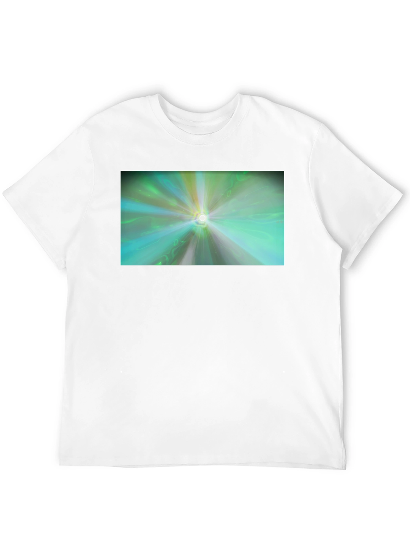Abstract Light Burst T-Shirt - Black Cotton Blend