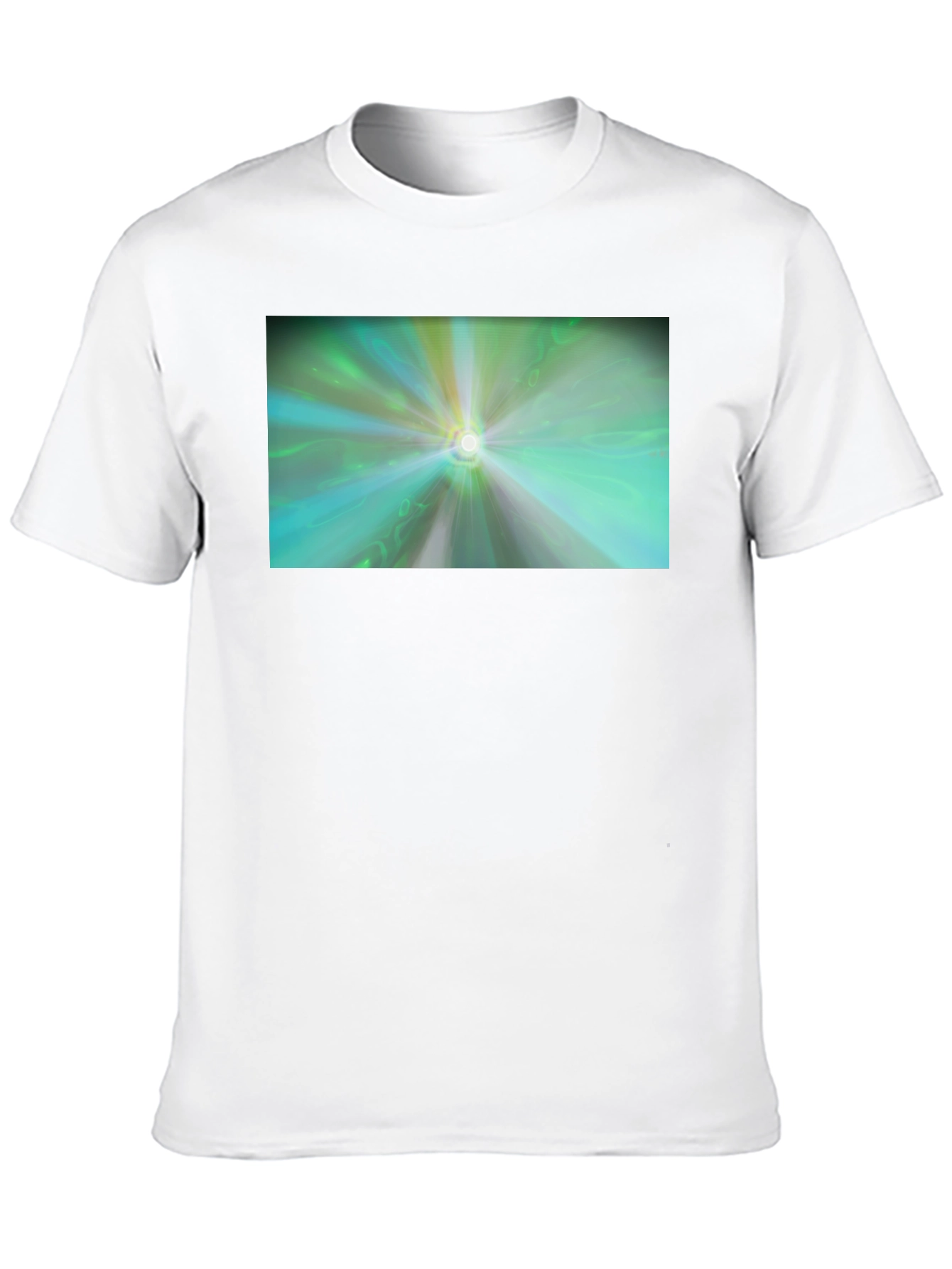 Abstract Light Burst T-Shirt - Black Cotton Blend