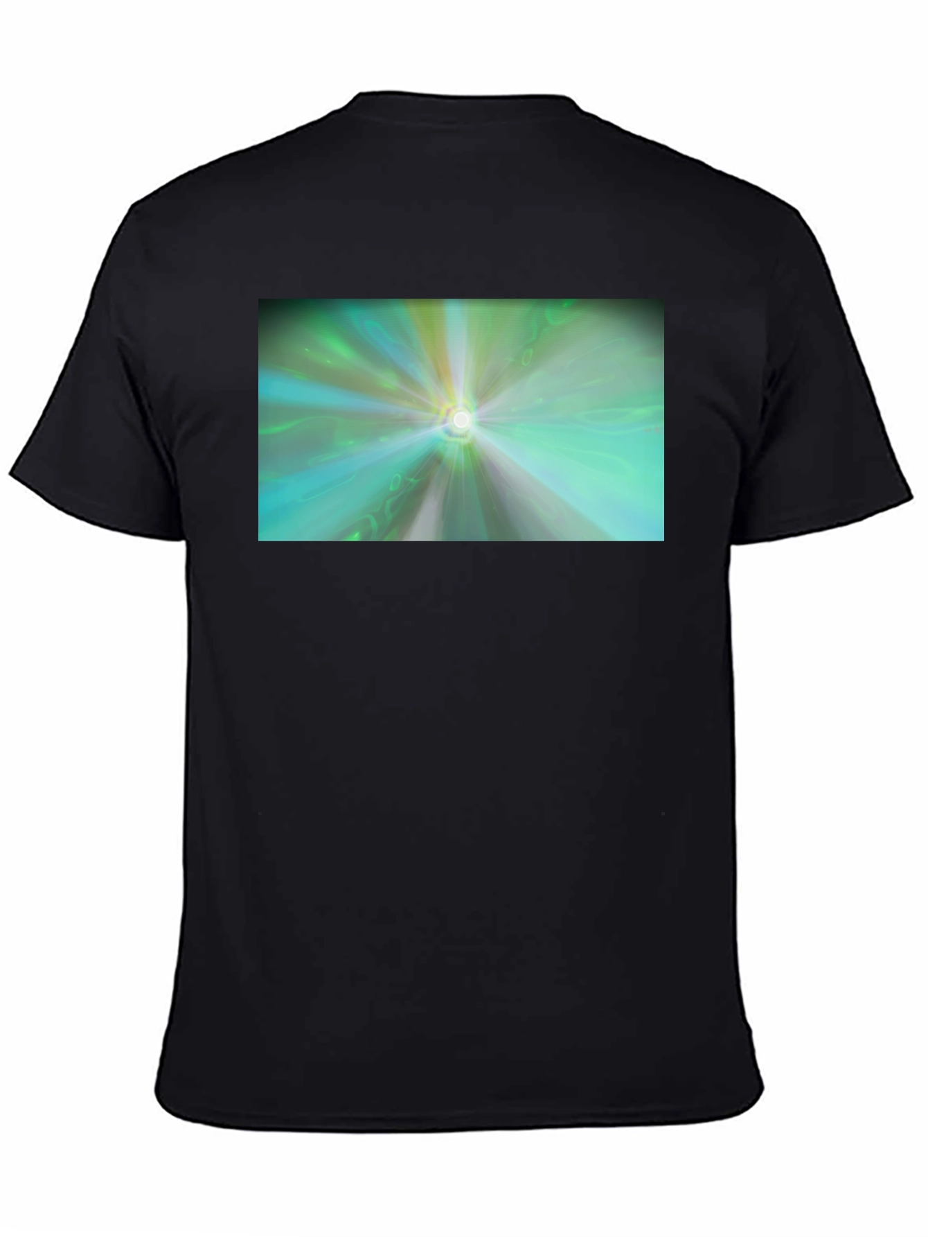 Abstract Light Burst T-Shirt - Black Cotton Blend