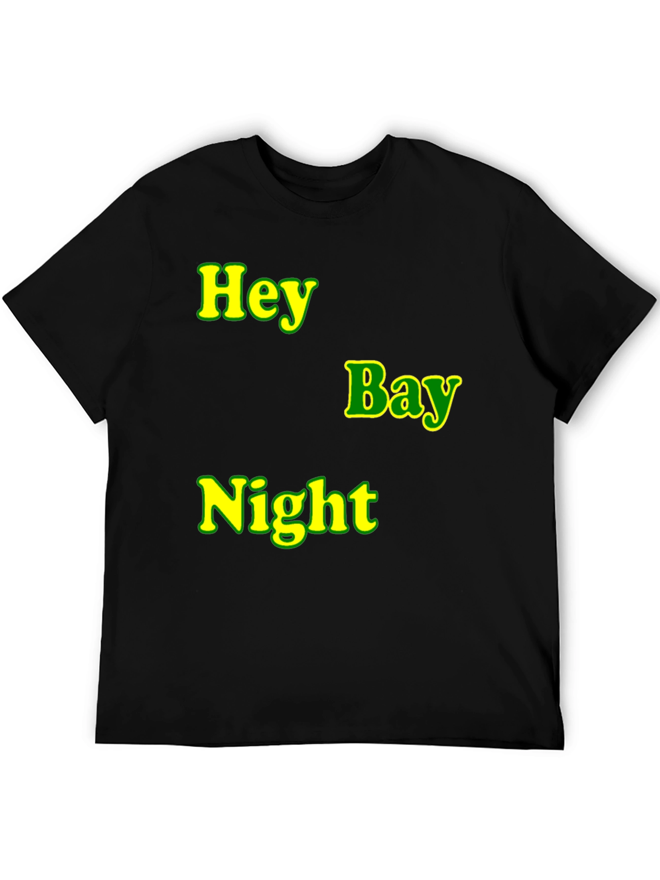 Hey Bay Night T-Shirt - Black Graphic Tee