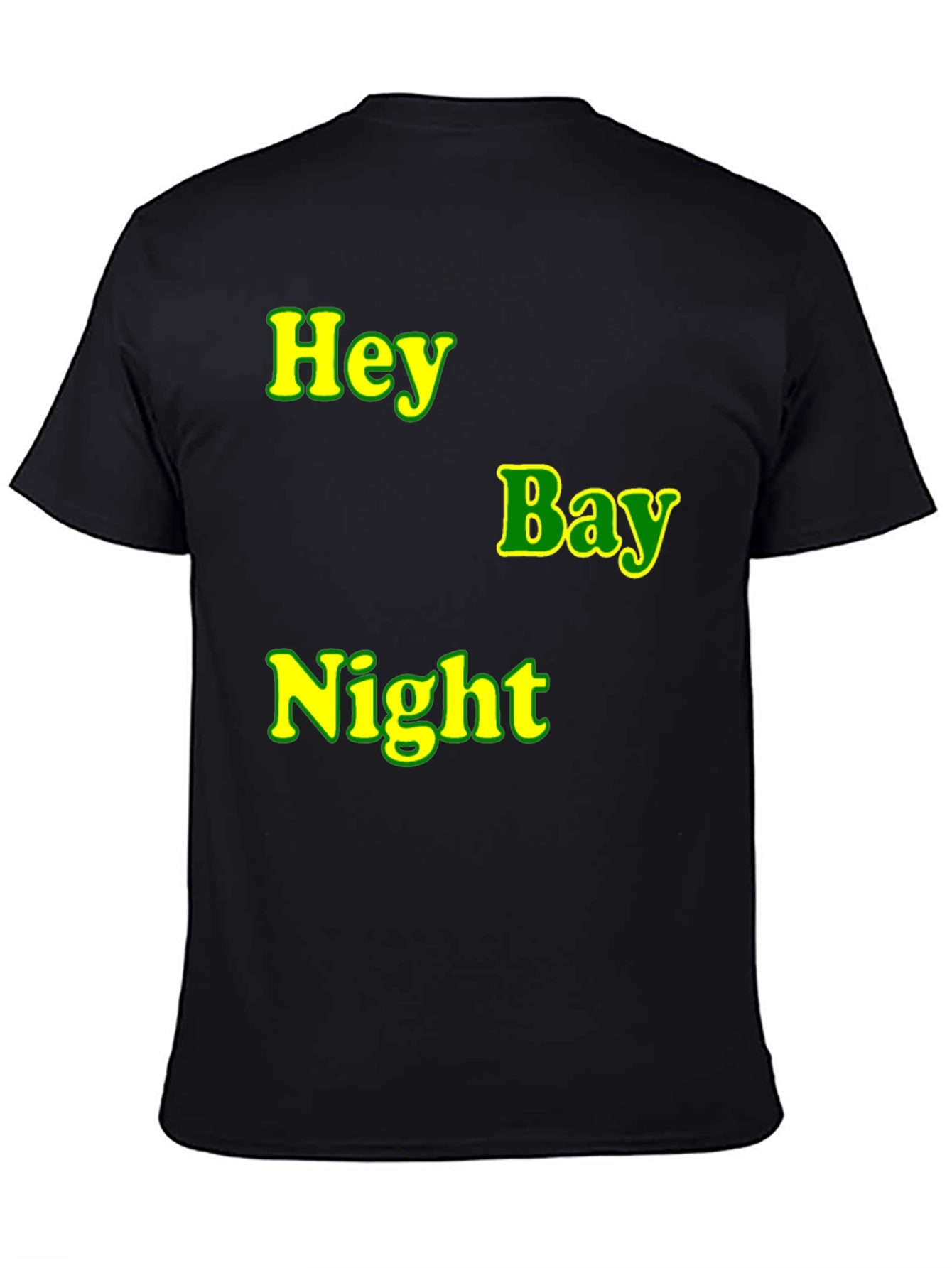Hey Bay Night T-Shirt - Black Graphic Tee