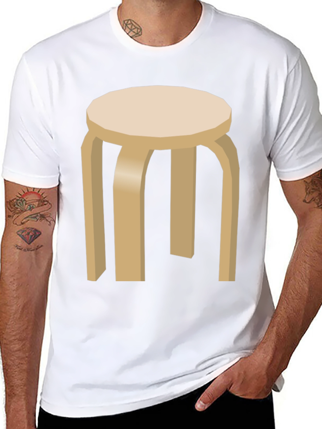 Stool Graphic T-Shirt - Modern Minimalist Tee