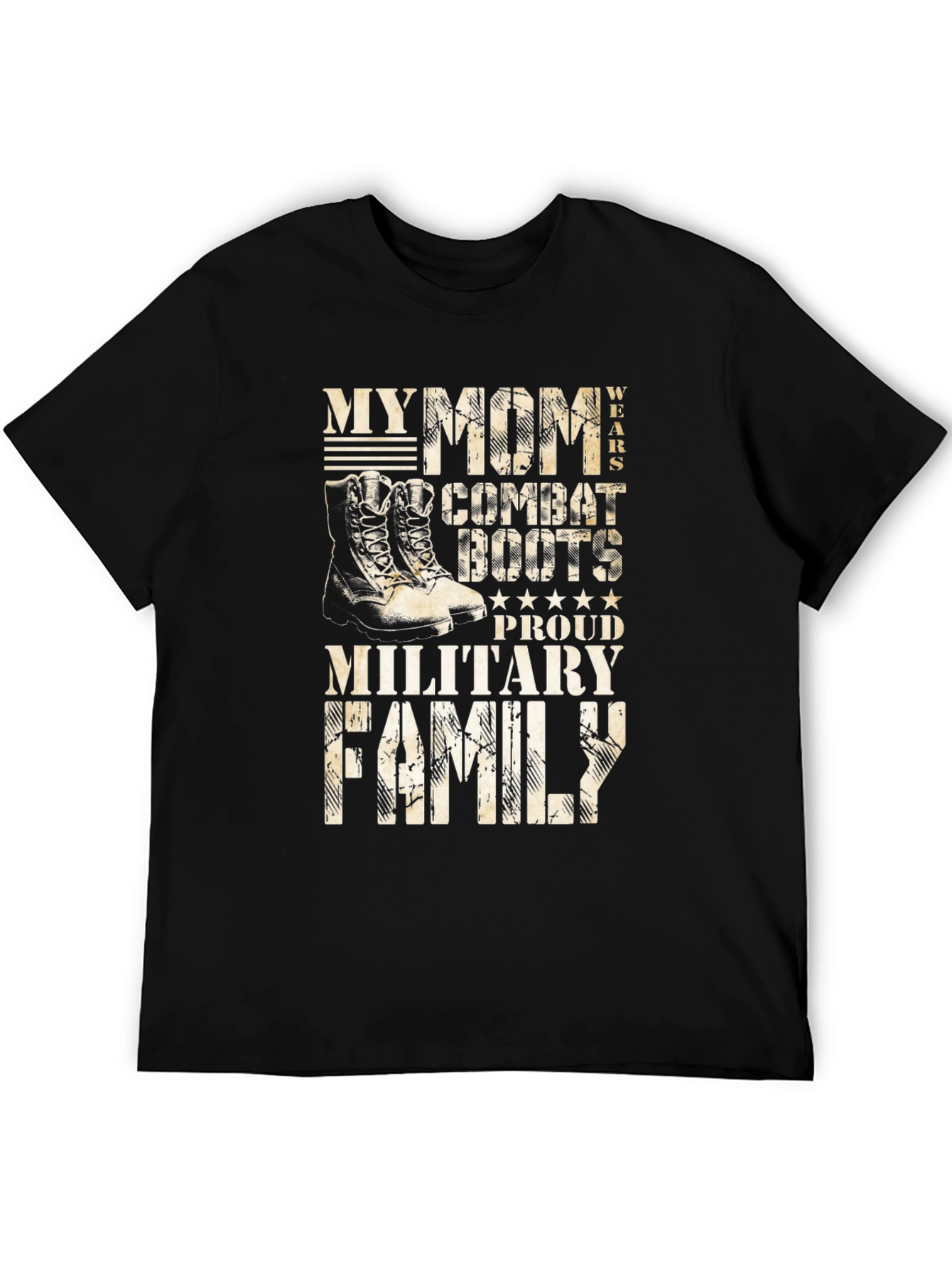 Military Family T-Shirt: My Mom Wears Combat Boots