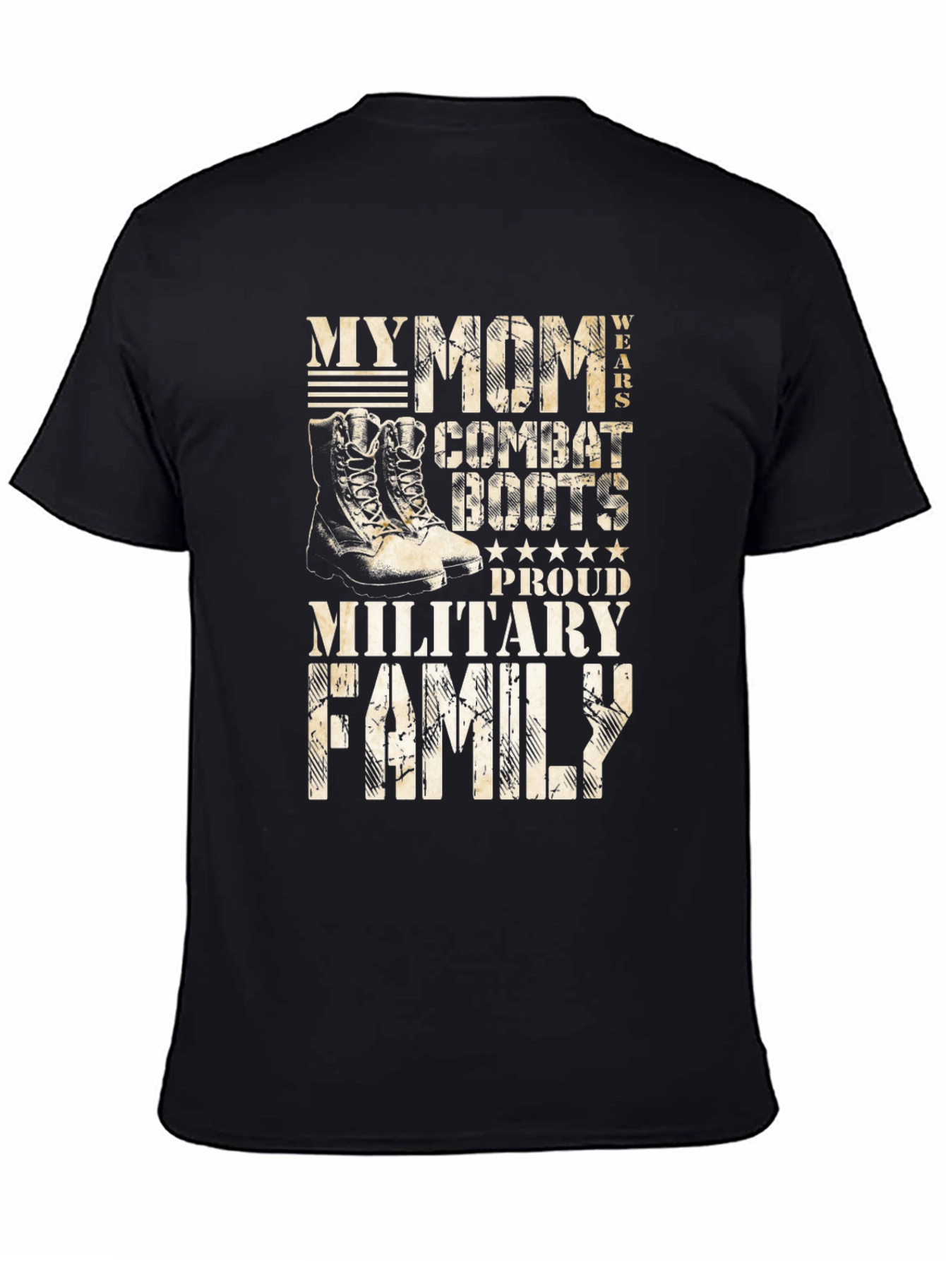 Military Family T-Shirt: My Mom Wears Combat Boots