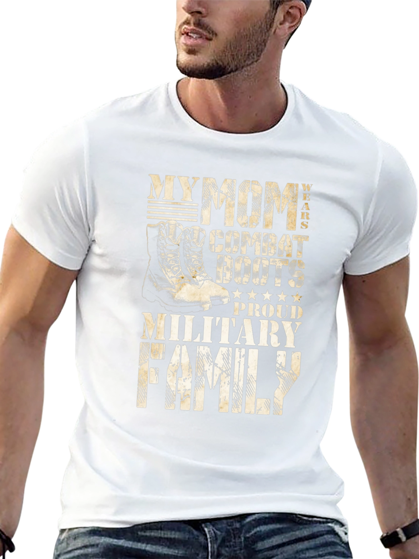 Military Family T-Shirt: My Mom Wears Combat Boots