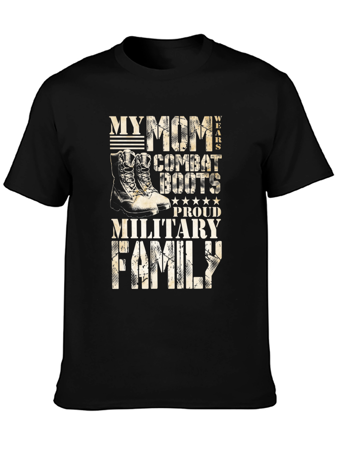 Military Family T-Shirt: My Mom Wears Combat Boots