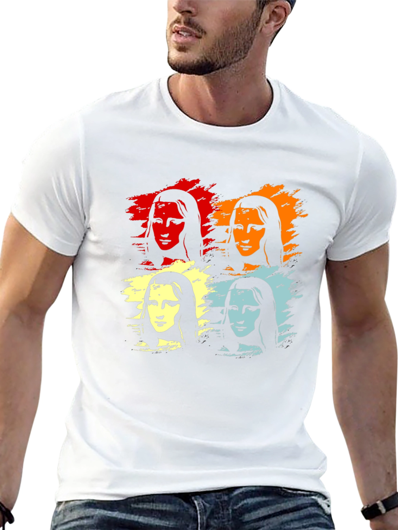Pop Art Mona Lisa Graphic T-Shirt