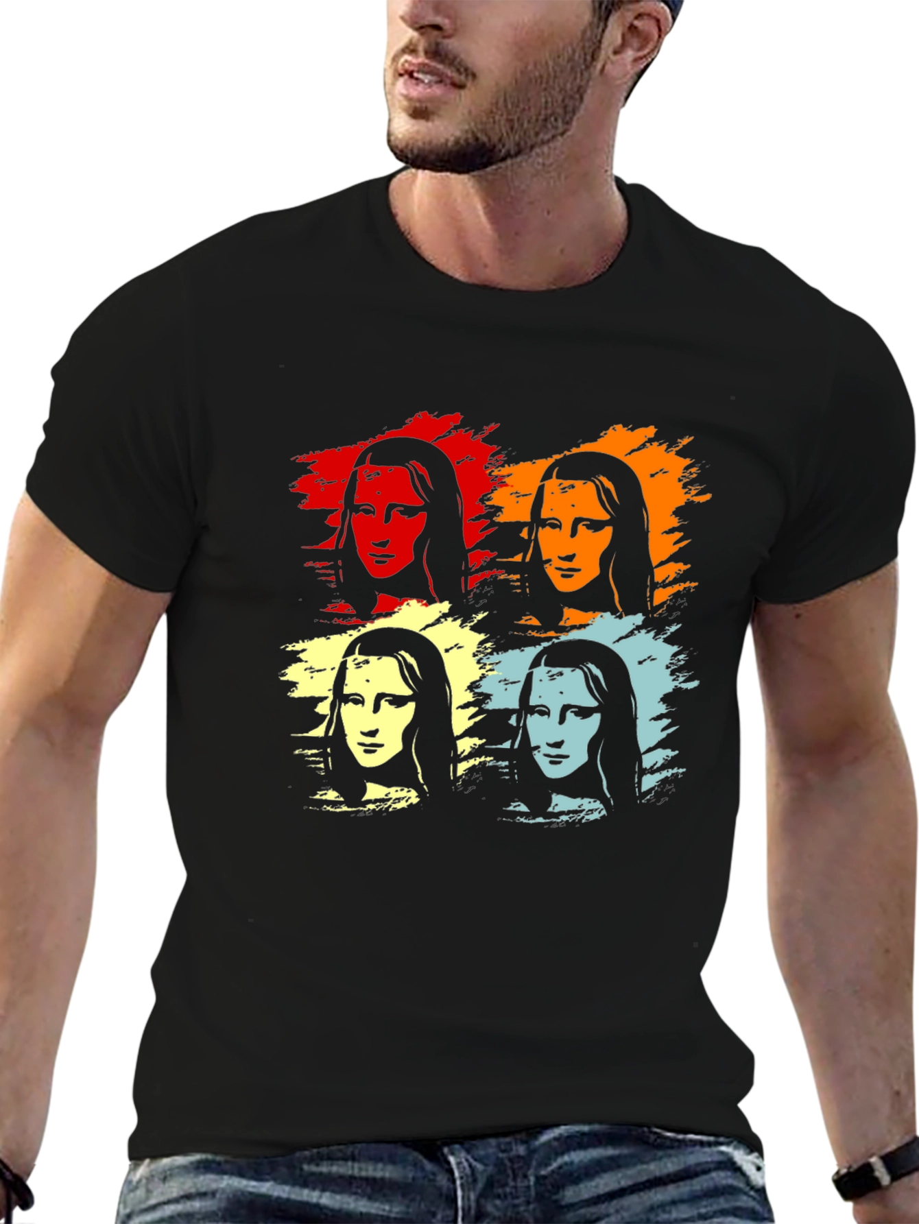 Pop Art Mona Lisa Graphic T-Shirt
