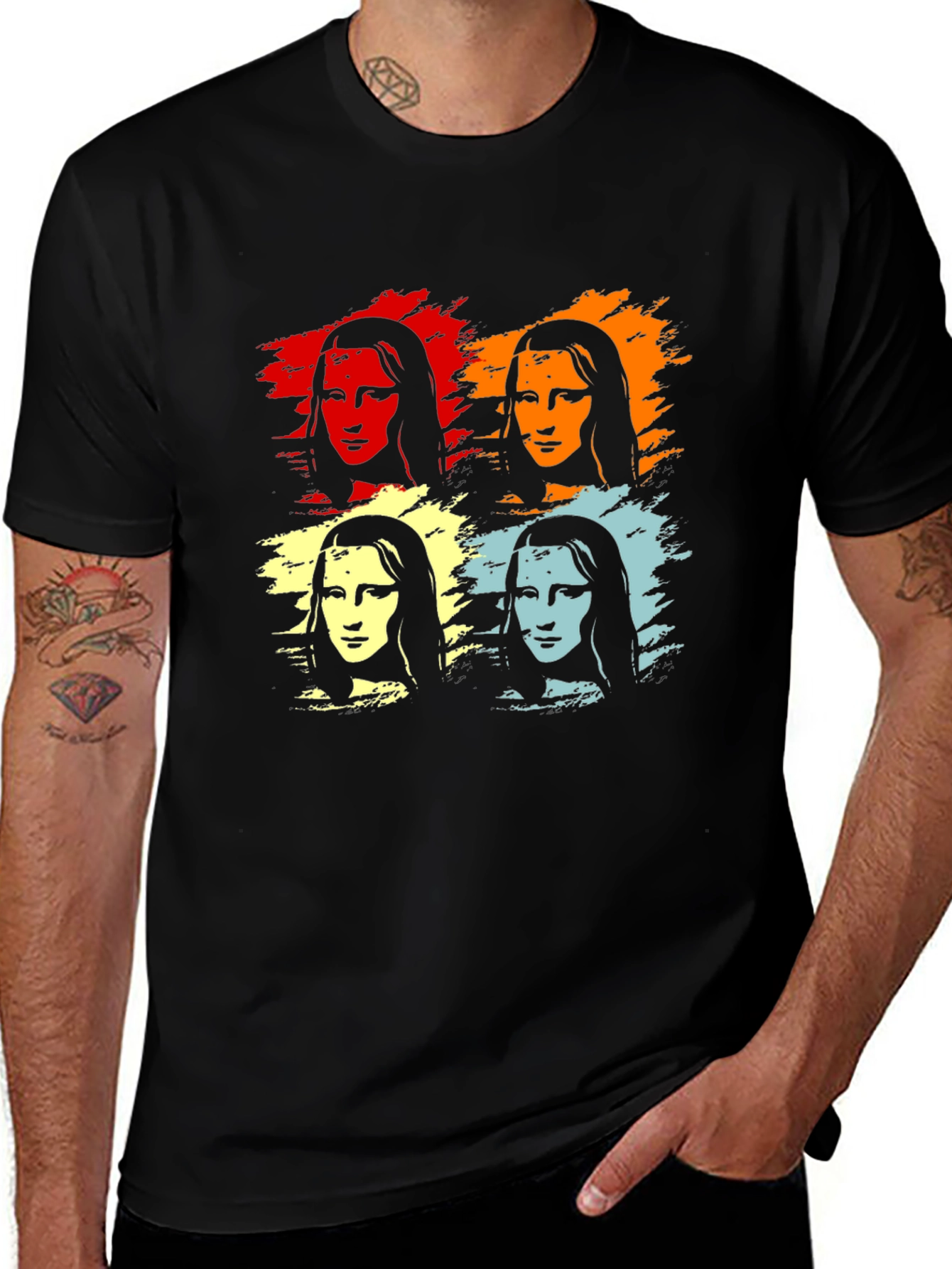 Pop Art Mona Lisa Graphic T-Shirt