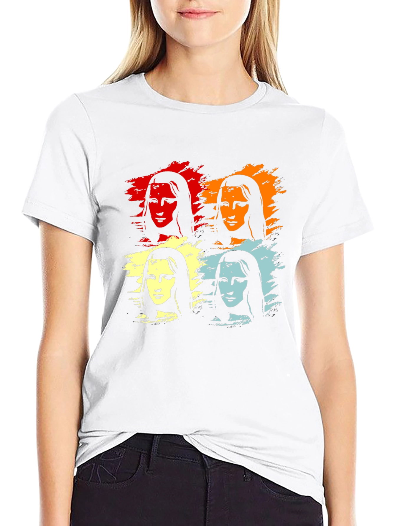 Pop Art Mona Lisa Graphic T-Shirt