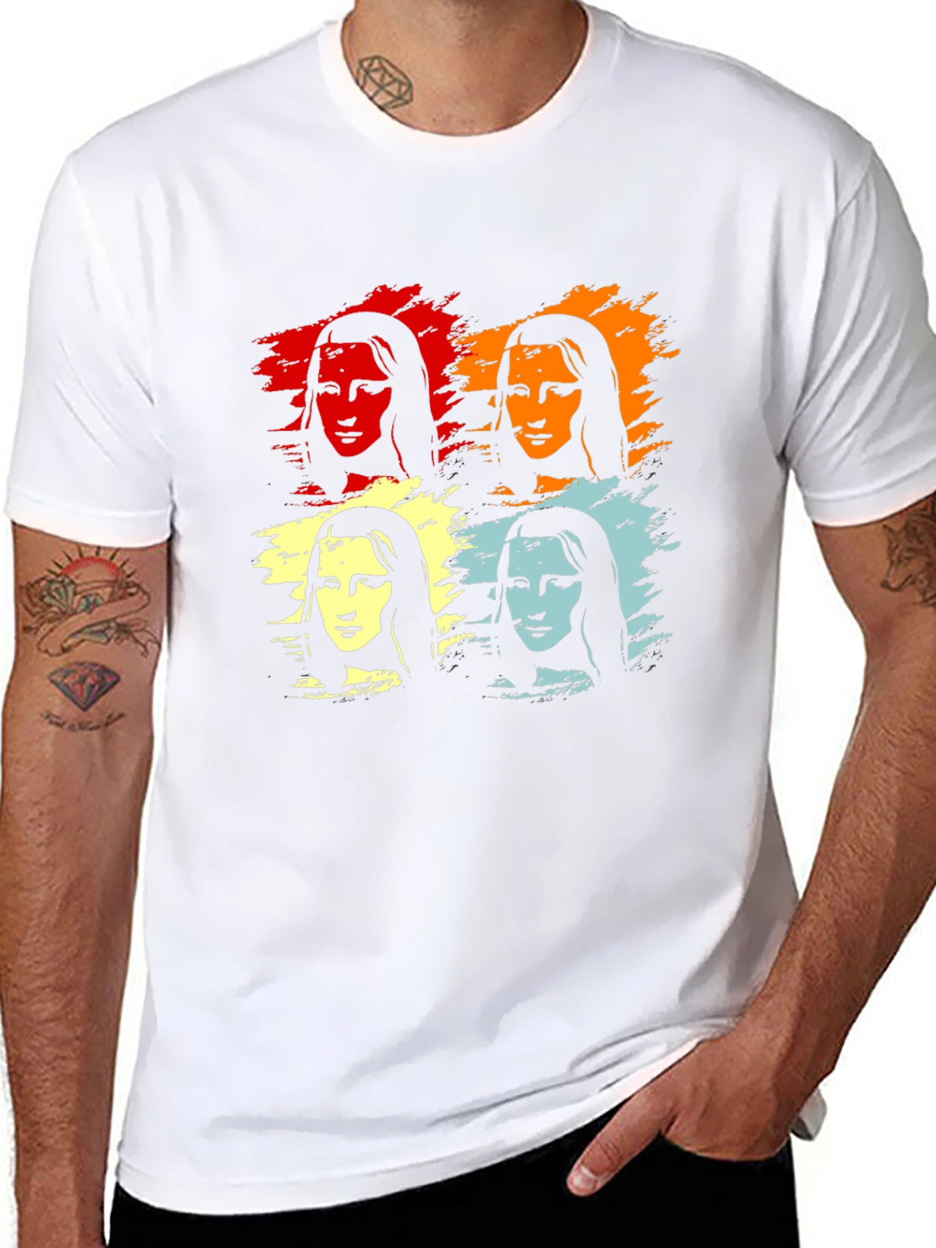 Pop Art Mona Lisa Graphic T-Shirt