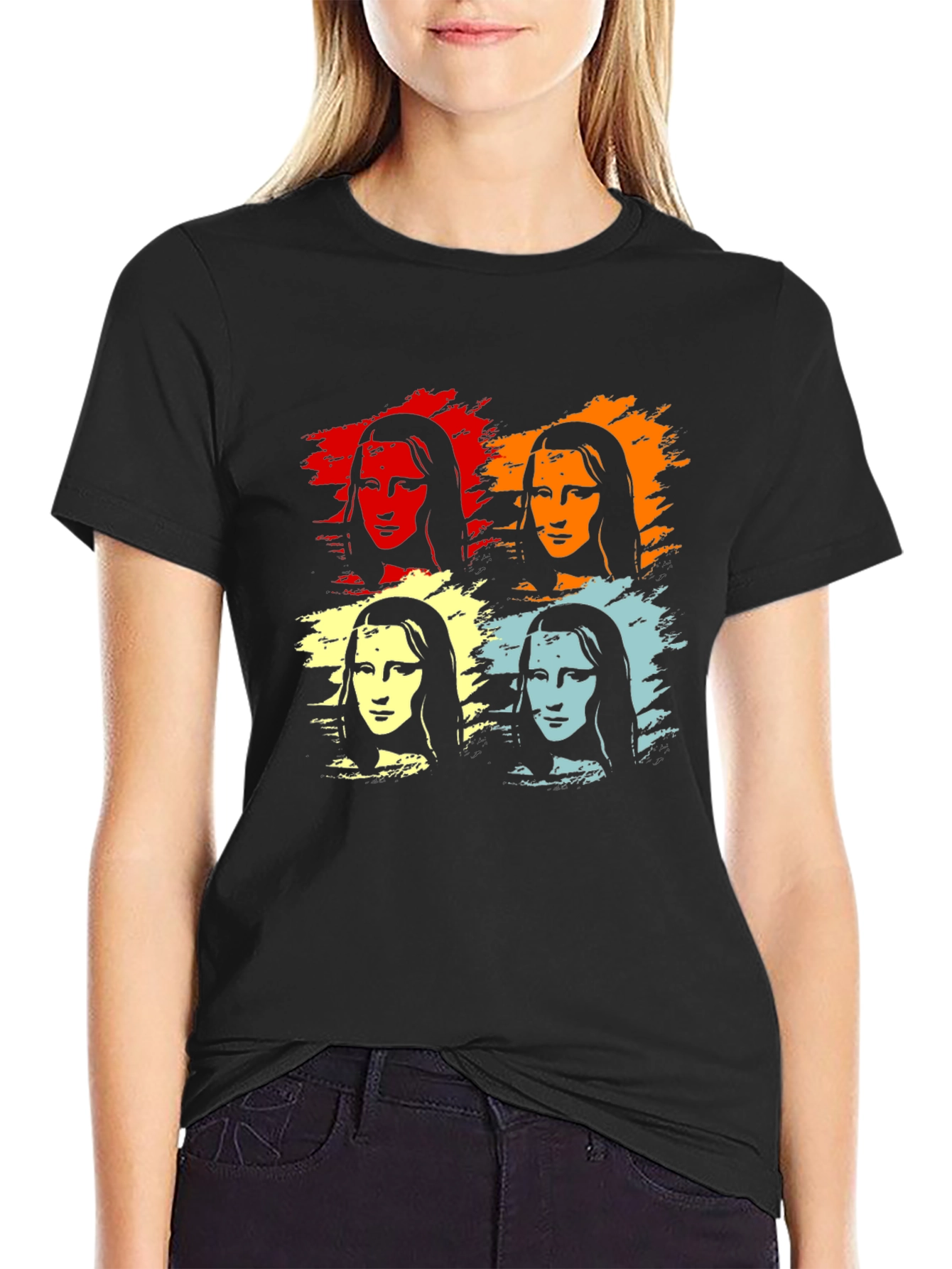 Pop Art Mona Lisa Graphic T-Shirt