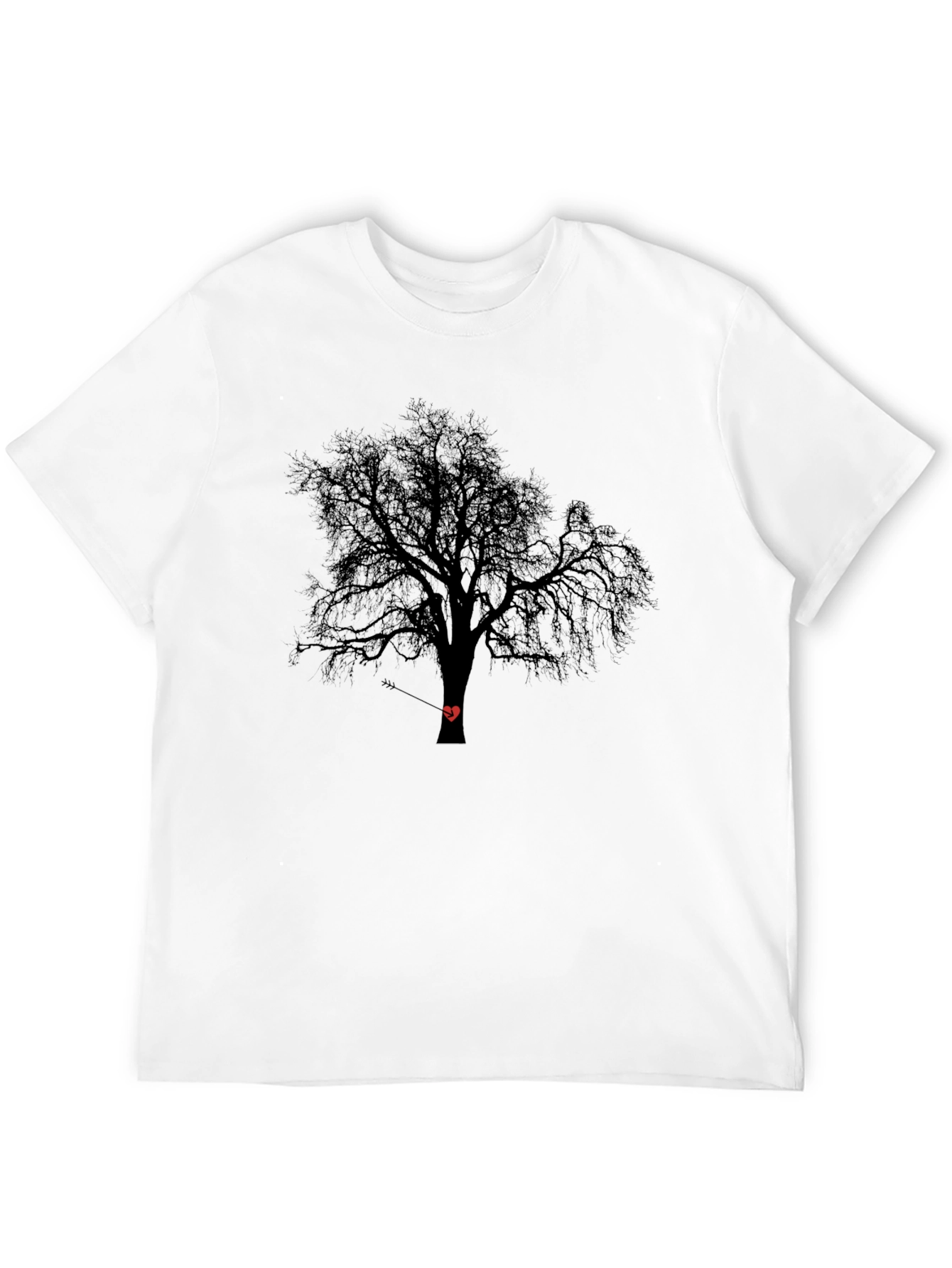 Tree Heart Arrow Black T-Shirt