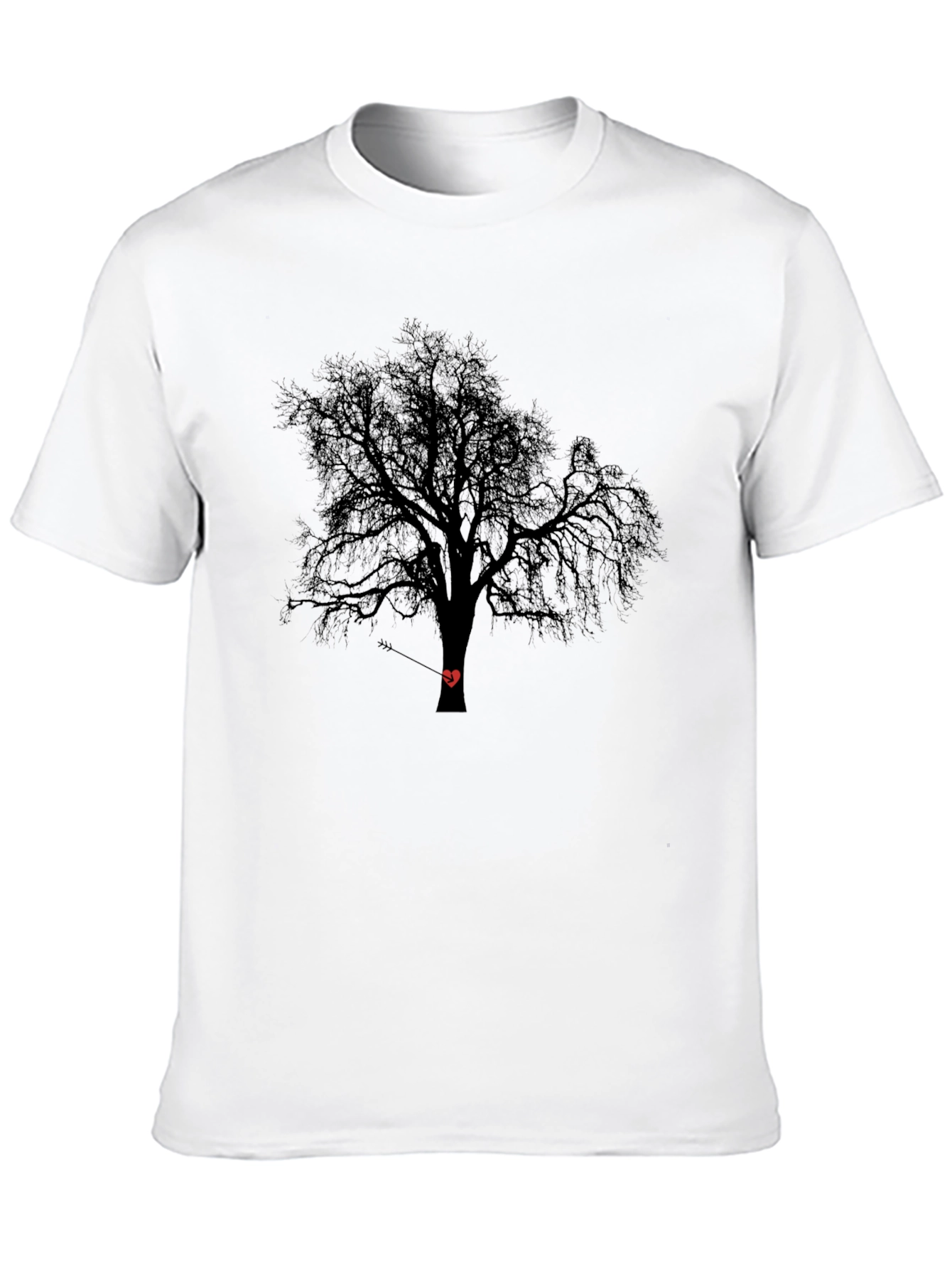 Tree Heart Arrow Black T-Shirt