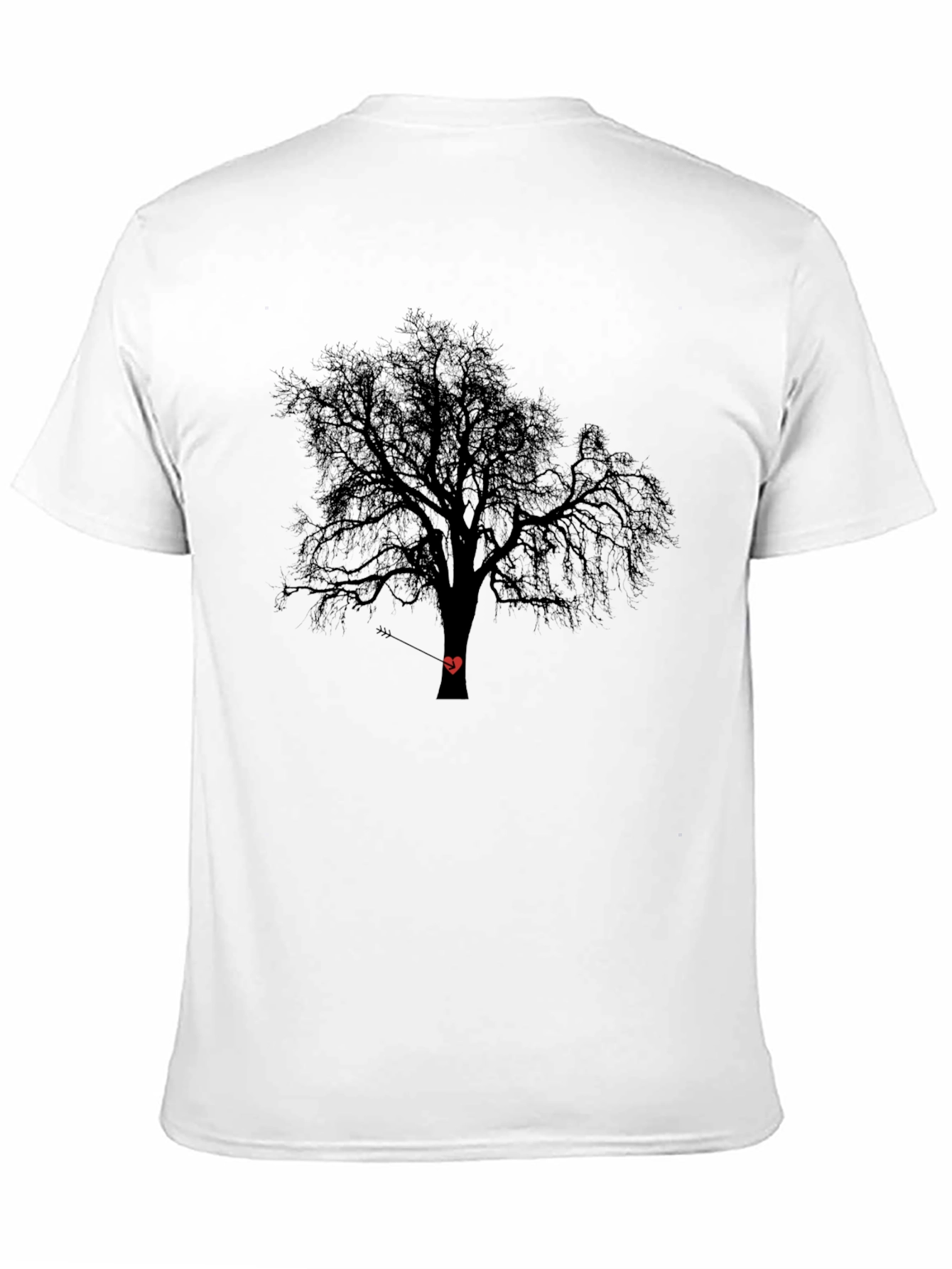 Tree Heart Arrow Black T-Shirt