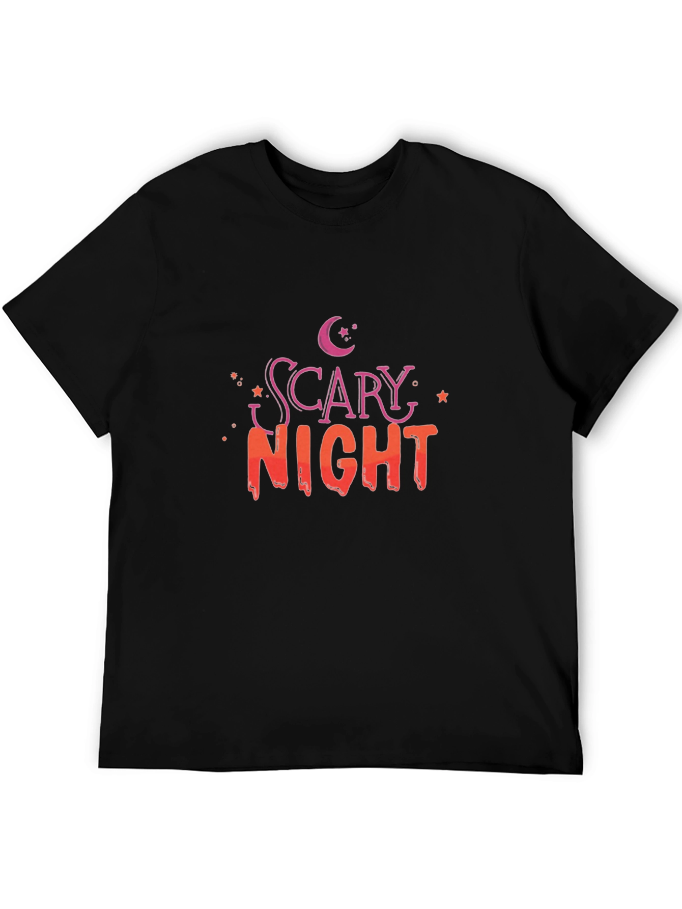 Scary Night Black Graphic Tee