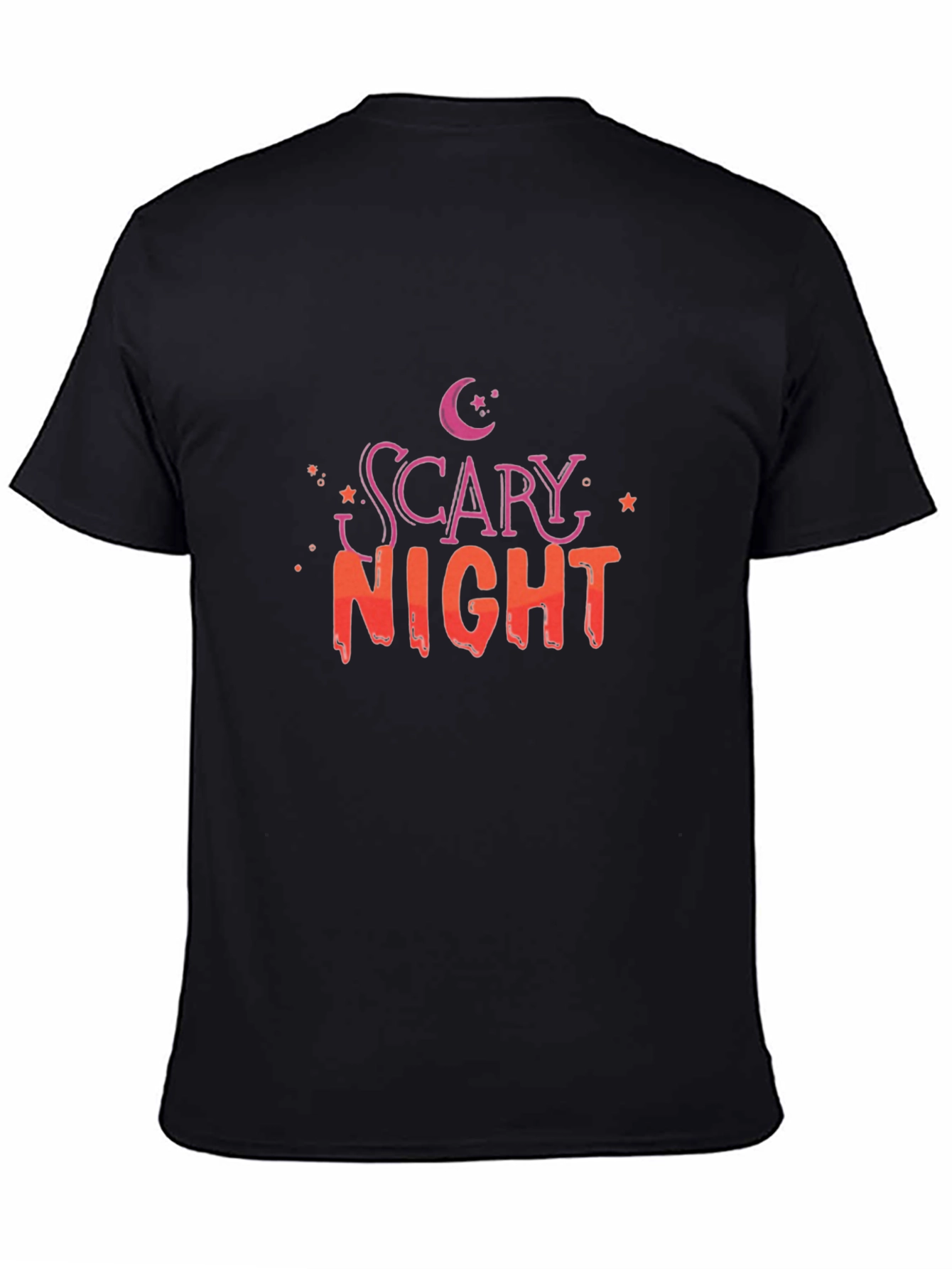Scary Night Black Graphic Tee