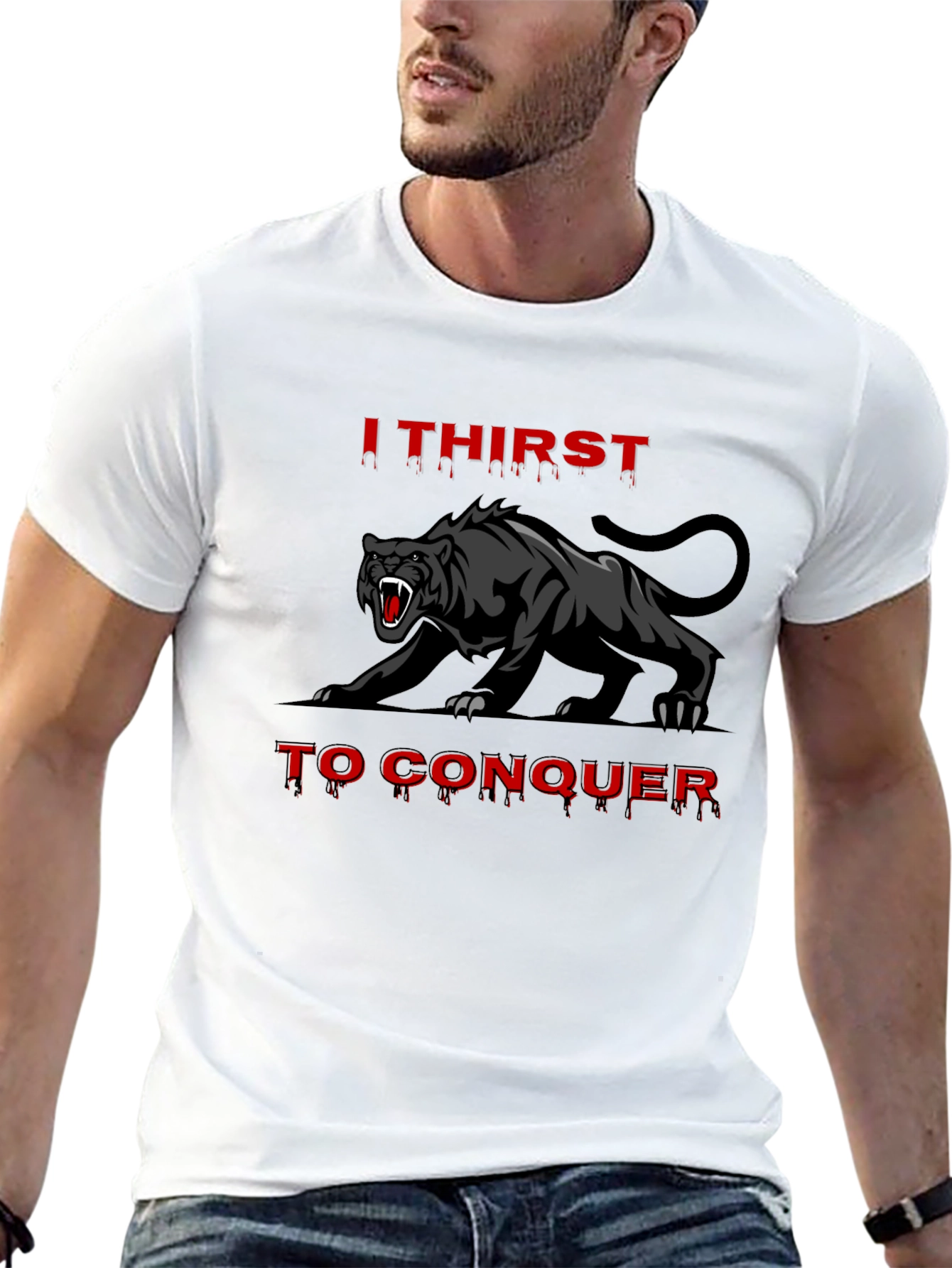 I Thirst To Conquer Black Panther Graphic Tee