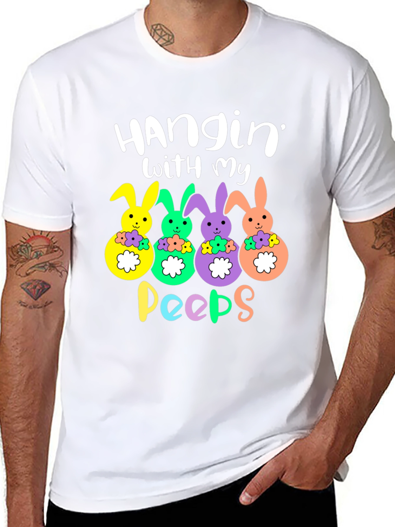 Hangin with my Peeps Easter Bunny T-Shirt