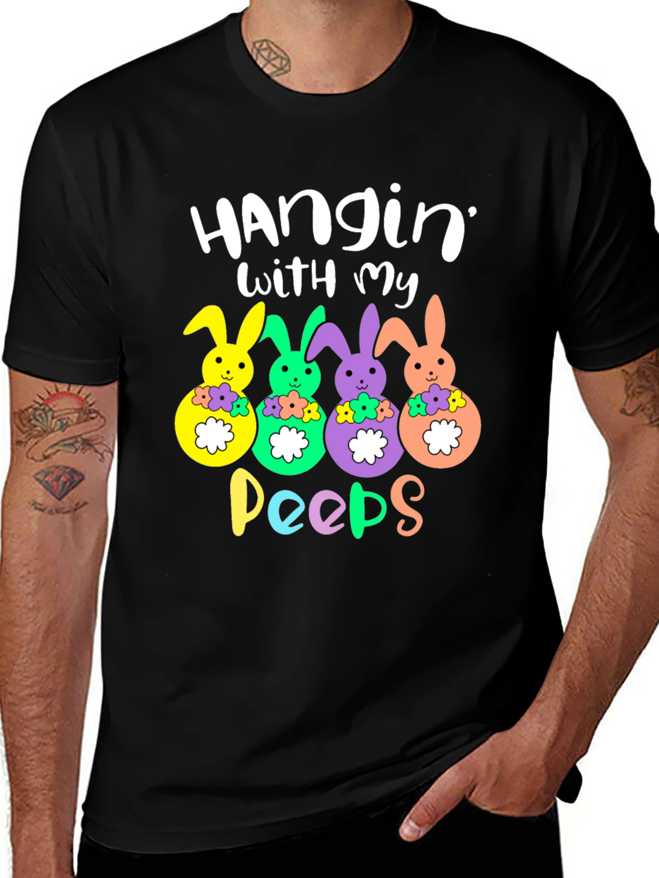 Hangin with my Peeps Easter Bunny T-Shirt