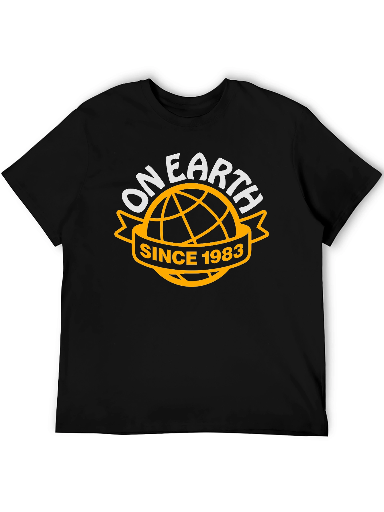 On Earth Since 1983 Black T-Shirt