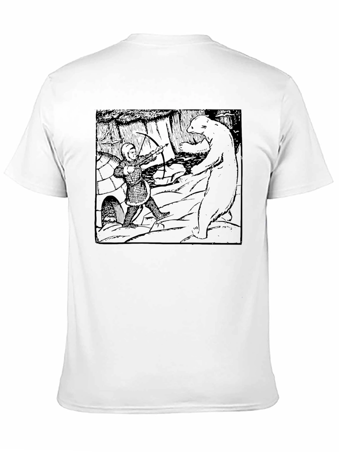 Archer vs Bear Graphic Tee - Black Cotton Blend